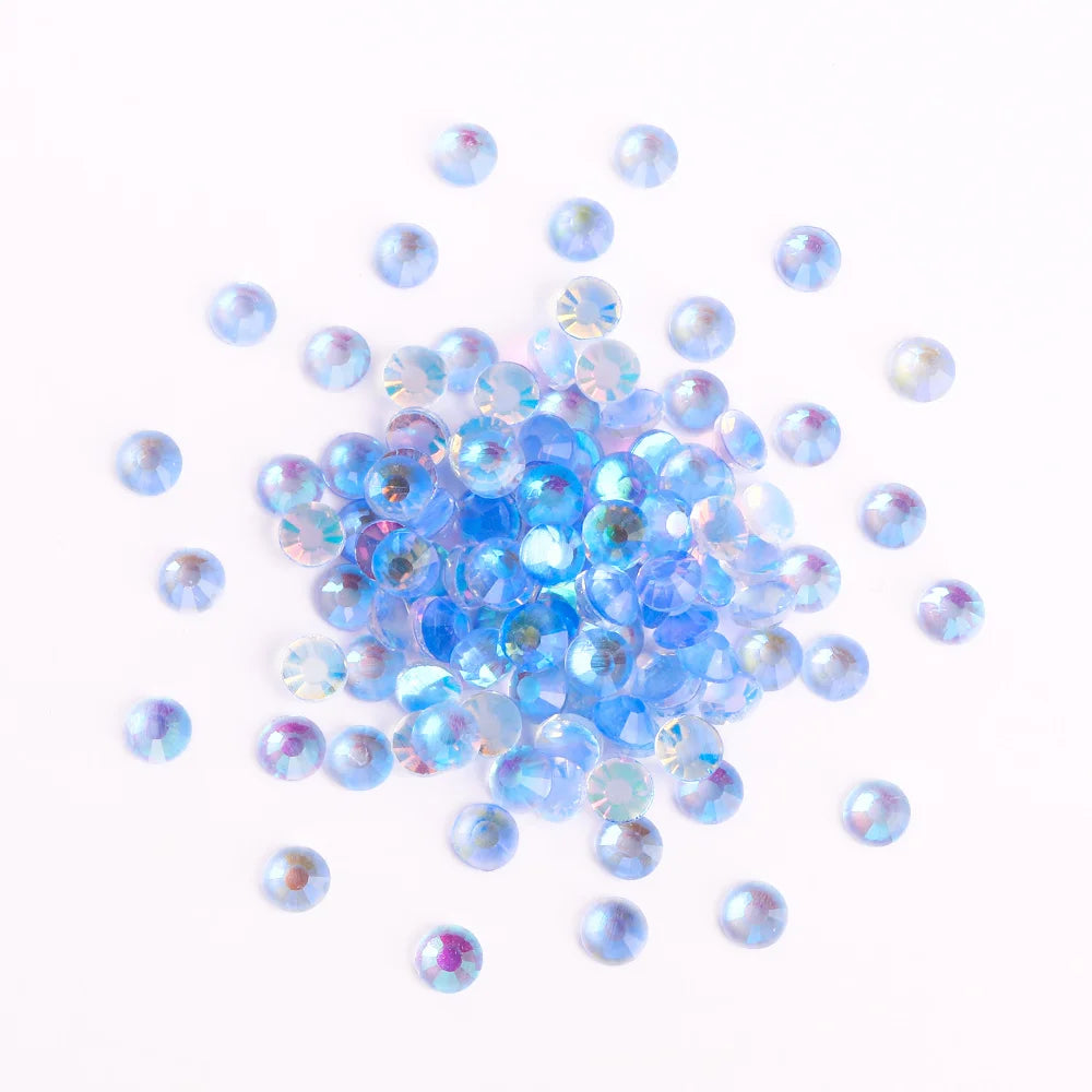 Crystals Nail Art Rhinestone Hot Selling Aurora Colors 1440PCS Rhinestones Flat Back Non Hotfix Glass 1 Bag Rhinestones Custom