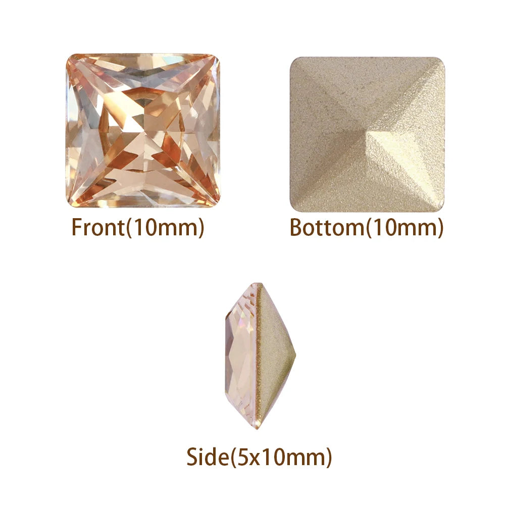 Effect Color Hot Selling Latest Fashion Design Factory Wholesale New Design Eco-friendly Materials K9 Glass Point Back Stone