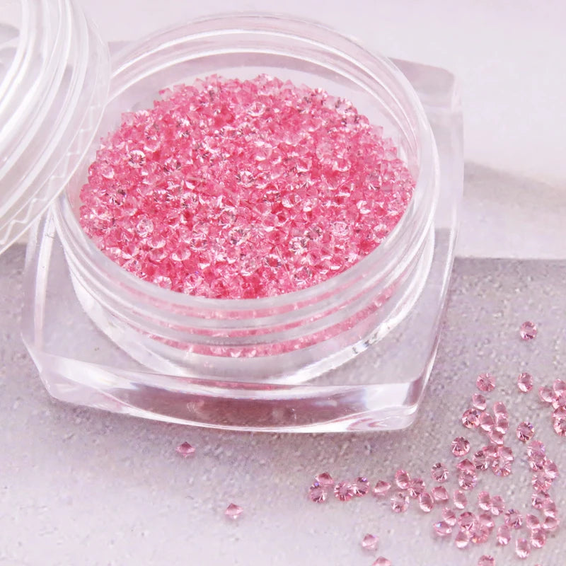 Hot Sales 1.2mm Box Packaging Crystal for Nail Art Diamond Nail Art Dust Micro Diamond Mini 3D Nail Art Crystal
