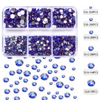 Wholesale 6 Grid Non Hotfix Crystal AB Rhinestone Flatback Glass Rhinestone Mixed Size for Nail Art Decoration