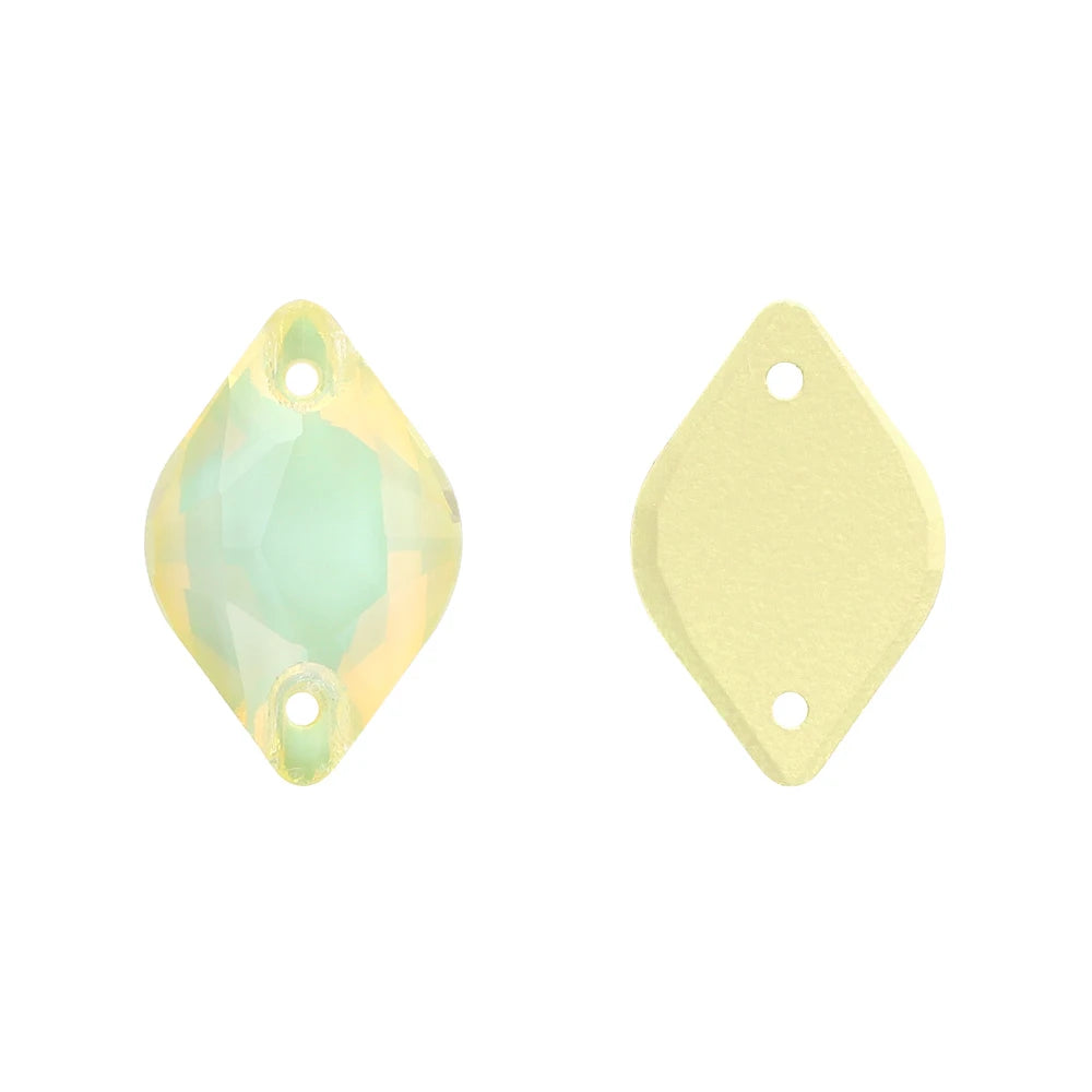 Wholesale Lemon AB Crystal Bling Custom Sew-on Rhinestones 5A Quality FlatBack 2 Holes Sewing Stones Bling Wedding Decoration