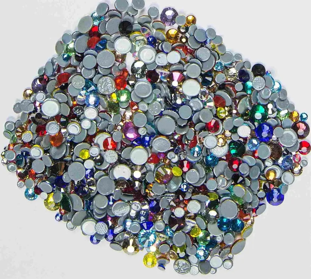 All Sizes 40Colors Crystal AB Hotfix Rhinestones,Glass Strass Hotfix Iron On Rhinestones For Nail Art Sewing & Fabric Decoretion
