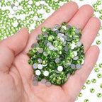 QIYI Wholesale SS6-SS34 Over 100 Colors Non Hotfix Rhinestones Glass Crystal Flatback Regular Cut Rhinestones for Shoes