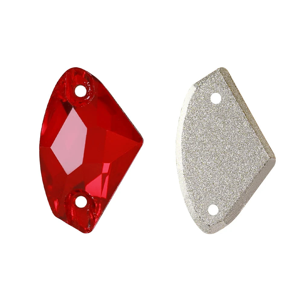 Factory Direct Wholesale Low MOQ Glass Crystal Galactic Sew-On Rhinestones With Two Holes for Garment Decoration 3256