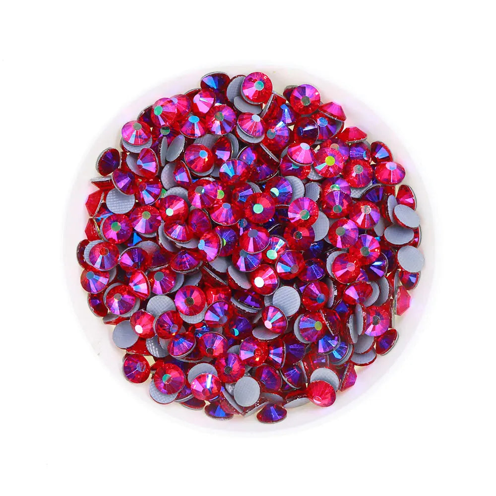 Wholesale Hot Fix Rhinestones Bulk Glass Flatback Crystal AB Rhinestones for Nail Clothes Shoes Crafts