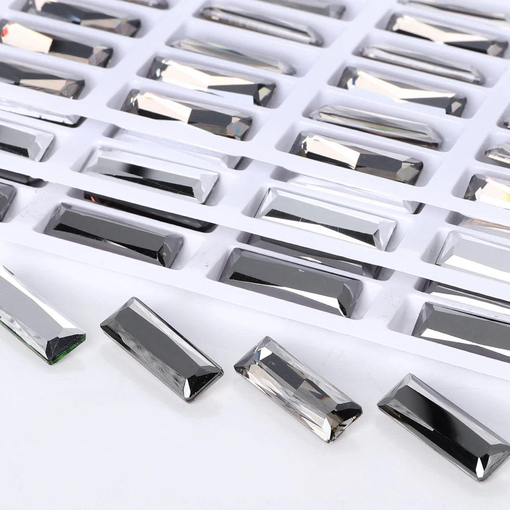 Factory Direct Wholesale New Product Explosion K9 Glass Crystal Rectangle Bling Bright Shining Rhinestones DIY Decoration Grade