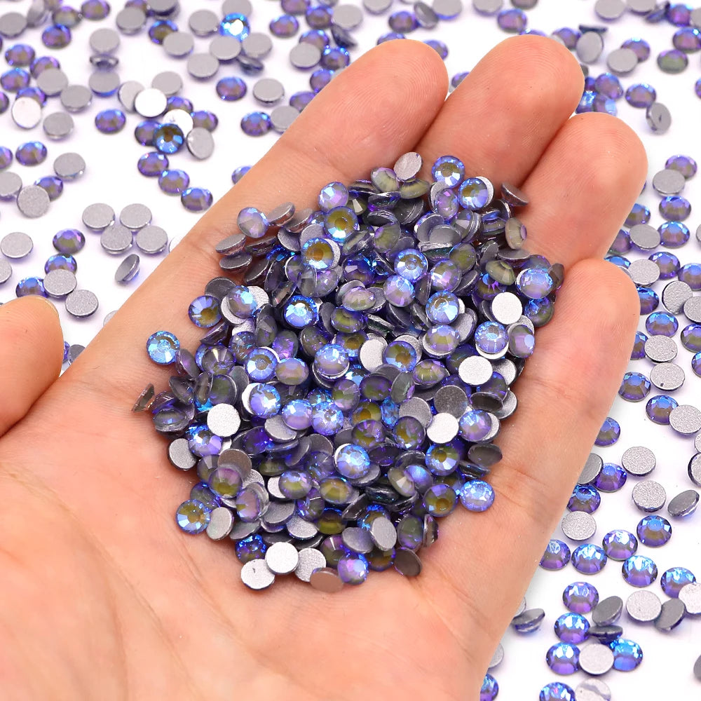 Latest New Colors Luminous Ss3-ss50 Wholesale Non Hotfix Cryatl Opal  Flat Back Crystal  Glass Rhinestones for DIY Gym Clothing