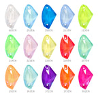 QIYI Neon Colors Galactic High Quality Sew-on Rhinestones Bulk Flatback 2 Holes Sewing  Rhinestone Bling for Jewelry Dress