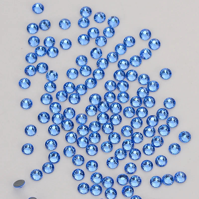 Factory Wholesale Blingbling Flat Back Rhinestones Hot Fix Crystal Glass for Cloth Same Cut Bulk Glass Rhinestones