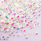 Wholesale Custom Ss4-ss20 Mix Size Rhinestone Non Hotfix Flat Back Rhinestones Bulk Crystal for Nair Art Decoration