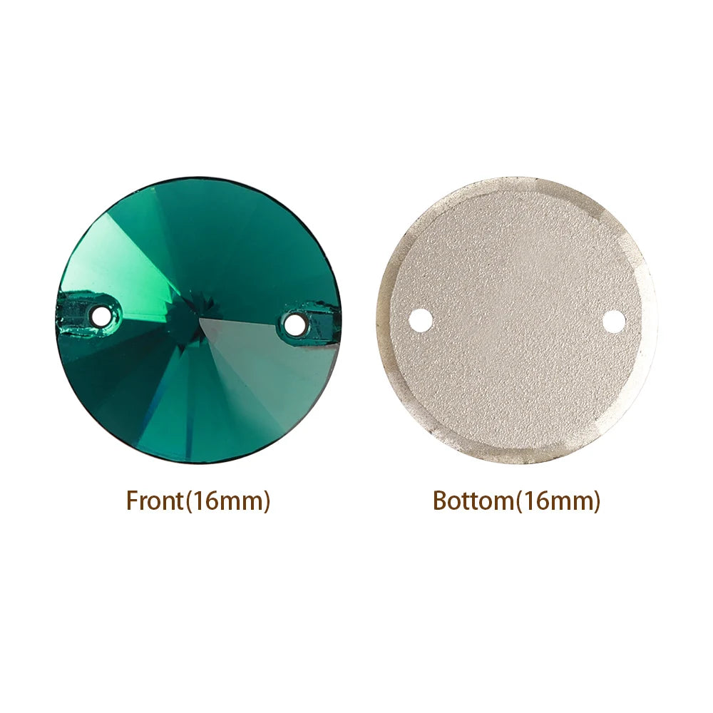 3200 QIYI Innovative Design Top Quality Rivoli Shape Flat Back Glass Crystal Sew on Rhinestones for Designer Garment Decoration