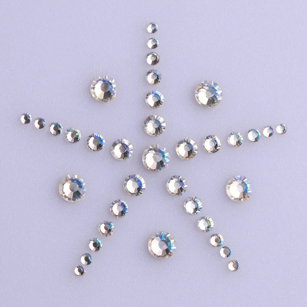 QIYI Wholesale Mixed Size Ss4-ss20 Bling Crystal Rhinestones Bulk for Decorative Nail Art Crafts