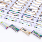 Factory Direct Wholesale New Product Explosion K9 Glass Crystal Rectangle Bling Bright Shining Rhinestones DIY Decoration Grade