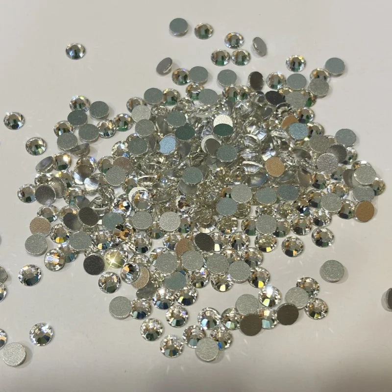 Wholesale 14400pcs Non-Hotfix Flat Back Glass Rhinestones SS16 Rhinestones for Nail Art Shoes Garments Tumbler Cups Rhinestone