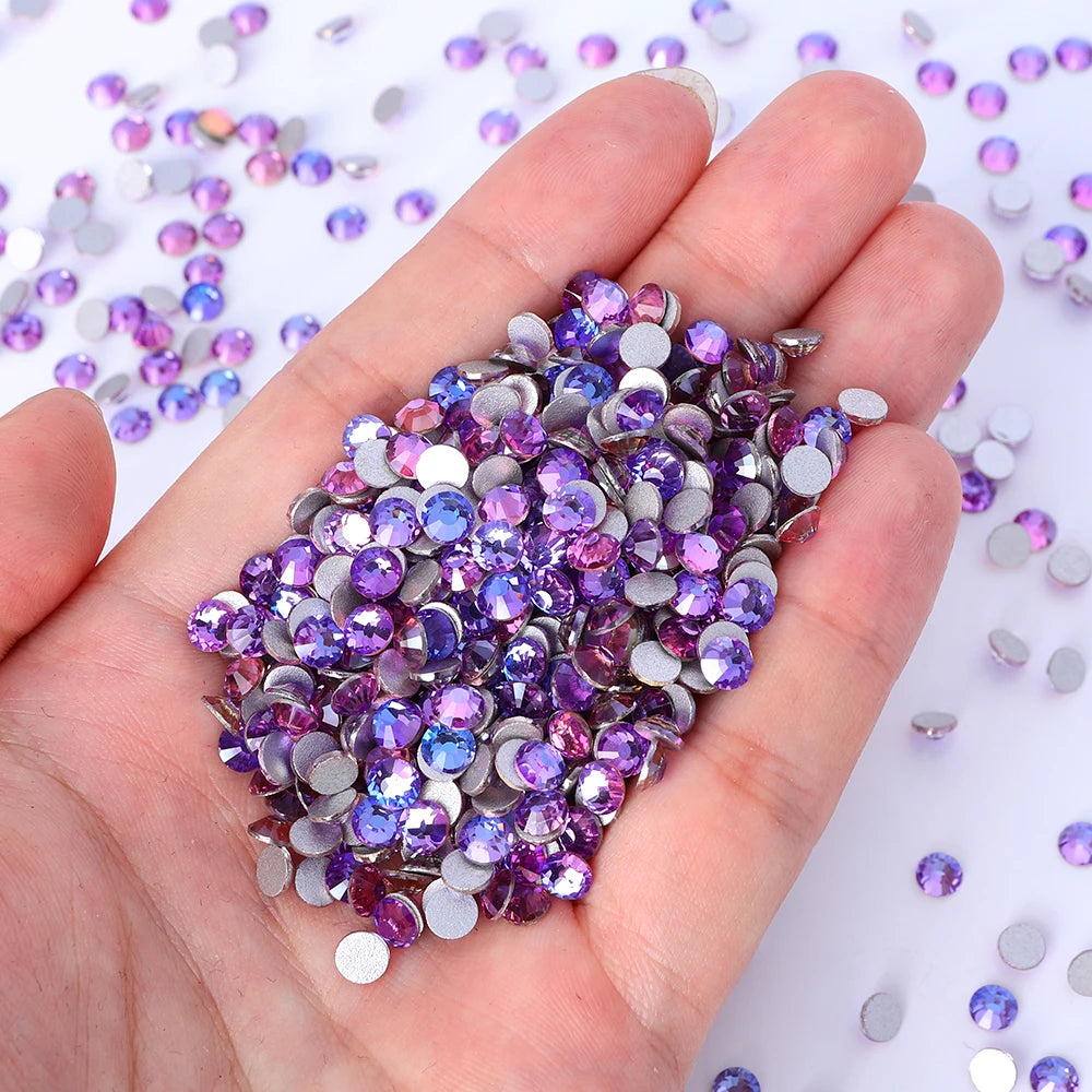 Factory Wholesale Over 200 Colors German Intensive Non Hotfix Stone Glass Crystal AB Rhinestones for Tumbler