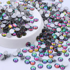 Crystal Sticker Wholesale Bulk Green Flame Glitter Flatback Rhinestones SS3-SS50 Non Hotfix Strass Glue on Nail Art Decoration