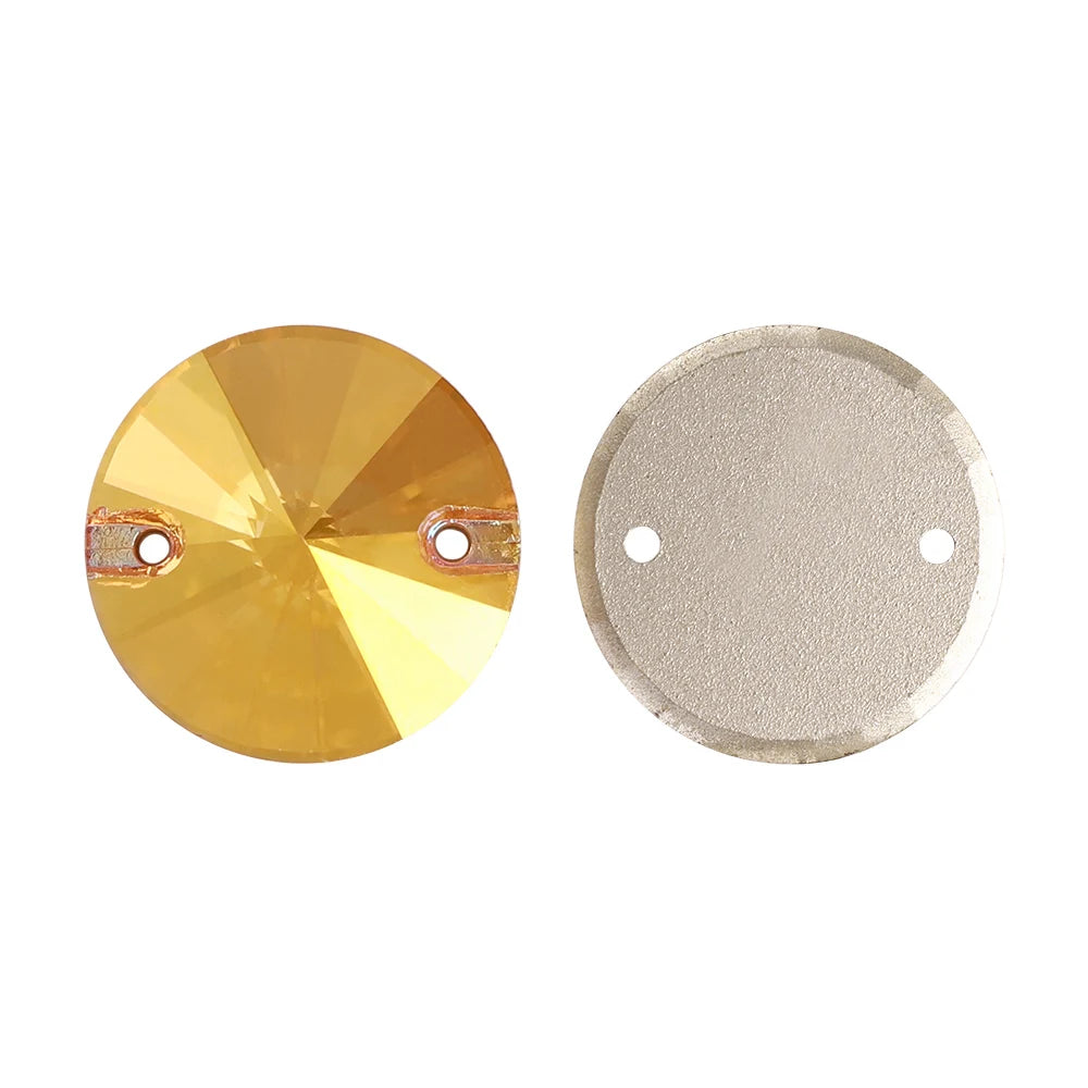 High Quality Sewing on Glitter Rivoli Rhinestones Pointback  Crystal Glass Fancy Stone for Garment Decoration