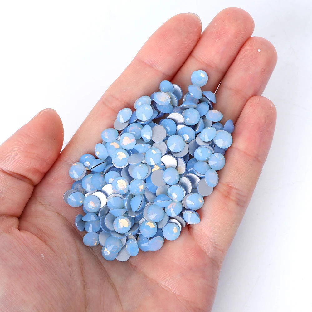 QIYI Wholesale 14400pcs Bulk Package Non Hotfix Rhinestones Glitter Bling Glue on Rhinestones for Accessories