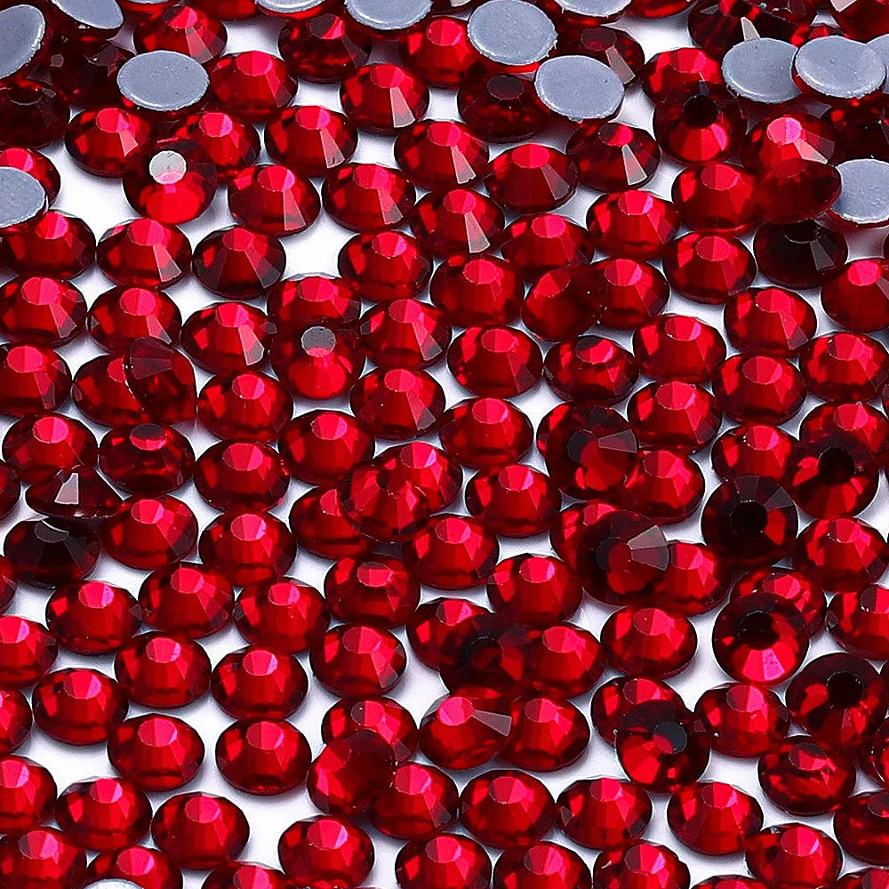 Wholesale 60Colors Hotfix Glass Crystal Rhinestone Flat Back Round Hotfix Crystal Stone Delicate for Clothing Accessories
