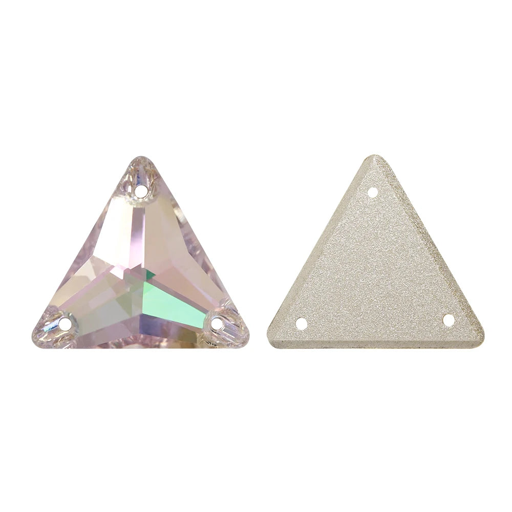 Triangle 12mm 16mm 22mm 80+Colors Sew on Rhinestones 3270  Flat Back Bling Bling Diamond Stone for Fashion Jewelry Clothes