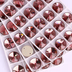 Ready to Ship Neon Rivoli Rhinestones 55 Colors Crystal  Sew-on Rhinestones Glass Clothing Flatback Sewing Stones for Women
