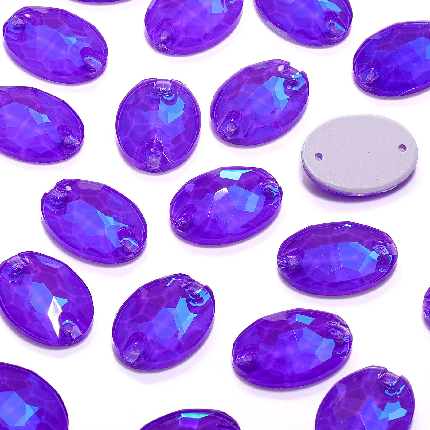 QIYI Oval Crystal Sew-on Rhinestones Flat Back K9 Glass Sew on Stones Garment Beads Clothing Sewing Accessories