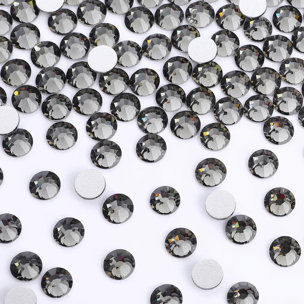 Wholesale 14400pcs Glass Crystal Glue on Rhinestones Bulk Non Hotfix Flatback Rhinestones for Wedding Accessories