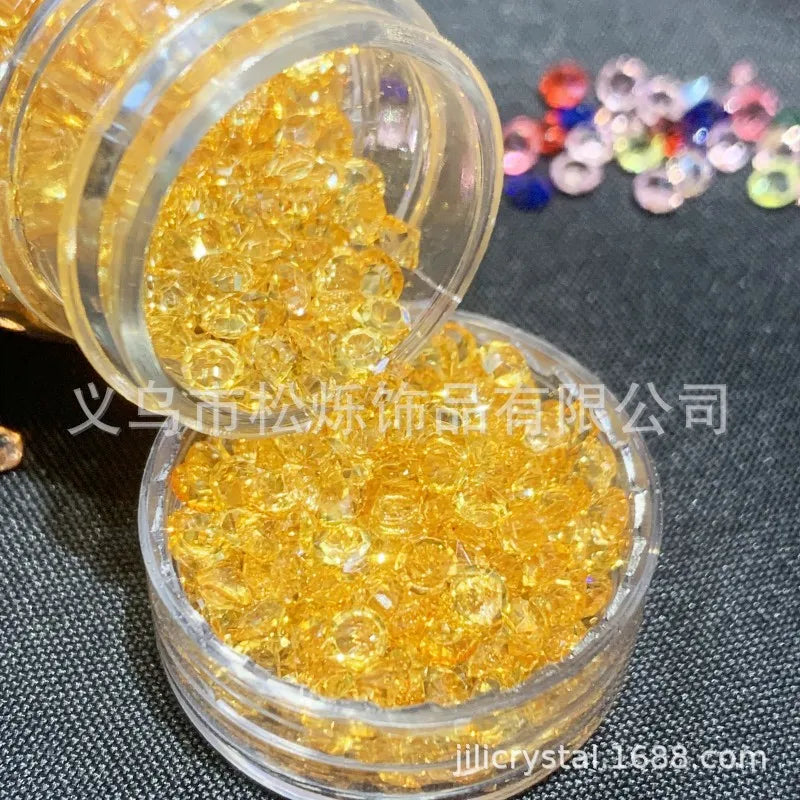 Wholesale Unique Gradient Coloured Plastic Resin Rhinestones Loose Beads for DIY Accessories Bulk Craft Materials