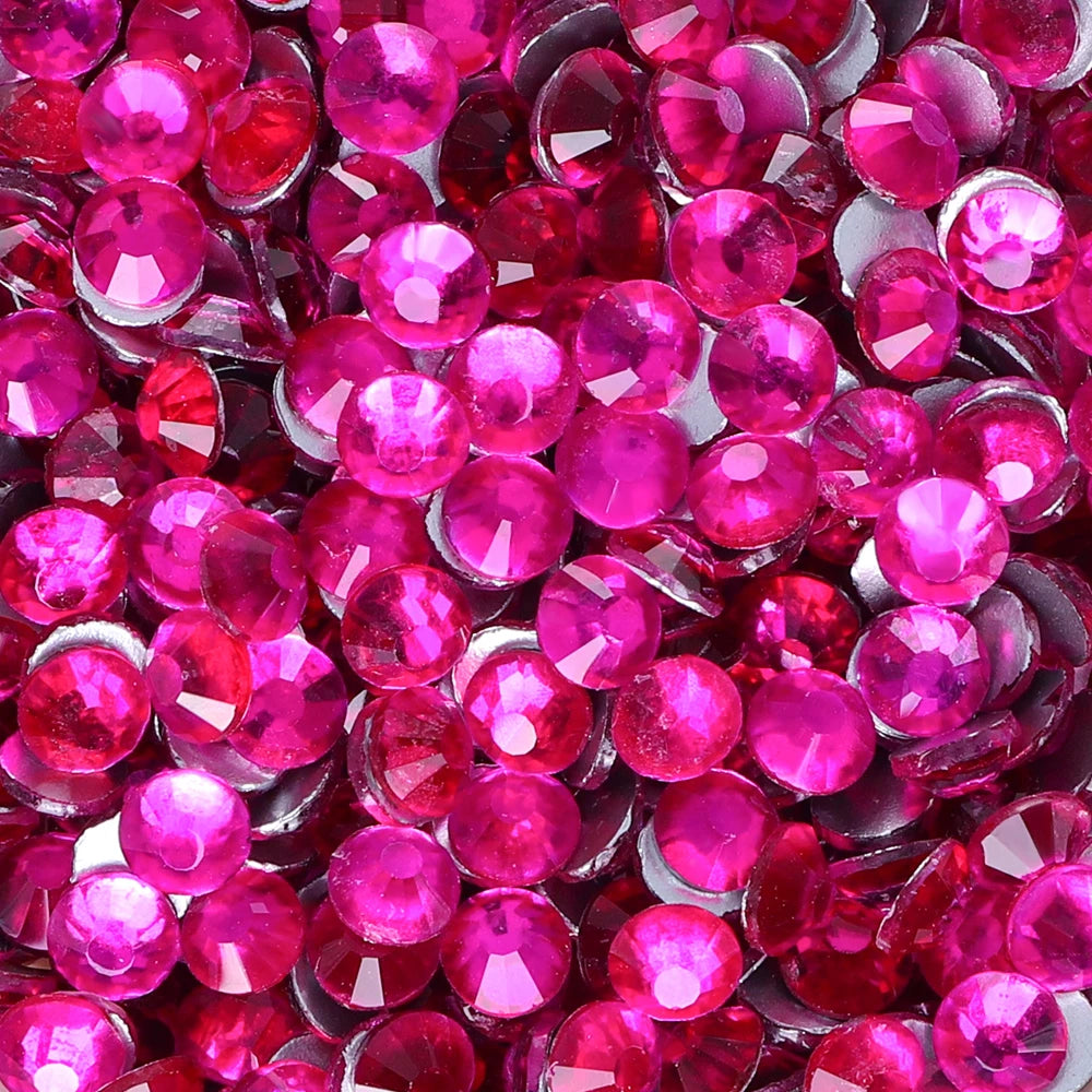 Wholesale New Colors Violet SS3 SS4 SS5 SS6 SS8 SS10 SS12 SS16 SS20 SS30 Non Hotfix Flat Back Rhinestones Bulk Glass Crystal