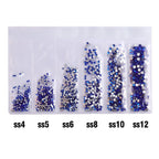 Wholesale 6 Grid Mix Size SS4 SS5 SS6 SS8 SS10 SS12 Crystal AB Rhinestone Flat Back Nail Glass Rhinestones for Fashion Jewelry