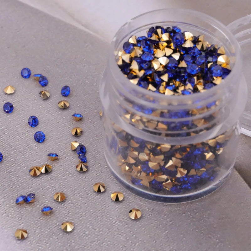 High Quality Bulk Fine Glass Epoxy Resin Nail Sequins Glitter Small Clothing Accessories Rhinestones Type