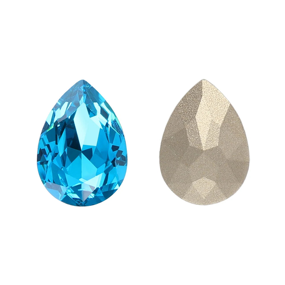 Qiyi 2024 New Arrival Innovative Design K9 Glass Top Quality Crystal Point Back Drop Shape Rhinestones for Clothing Accessories