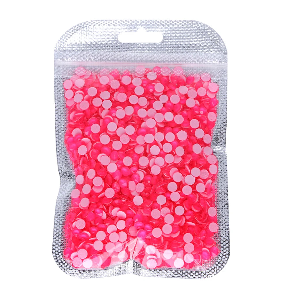 2088 Neon Colors Glass Crystal Rhinestone Flat Back Rhinestone 8 Big 8 Small Crystal Strass Bling Bling Flatback Rhinestones