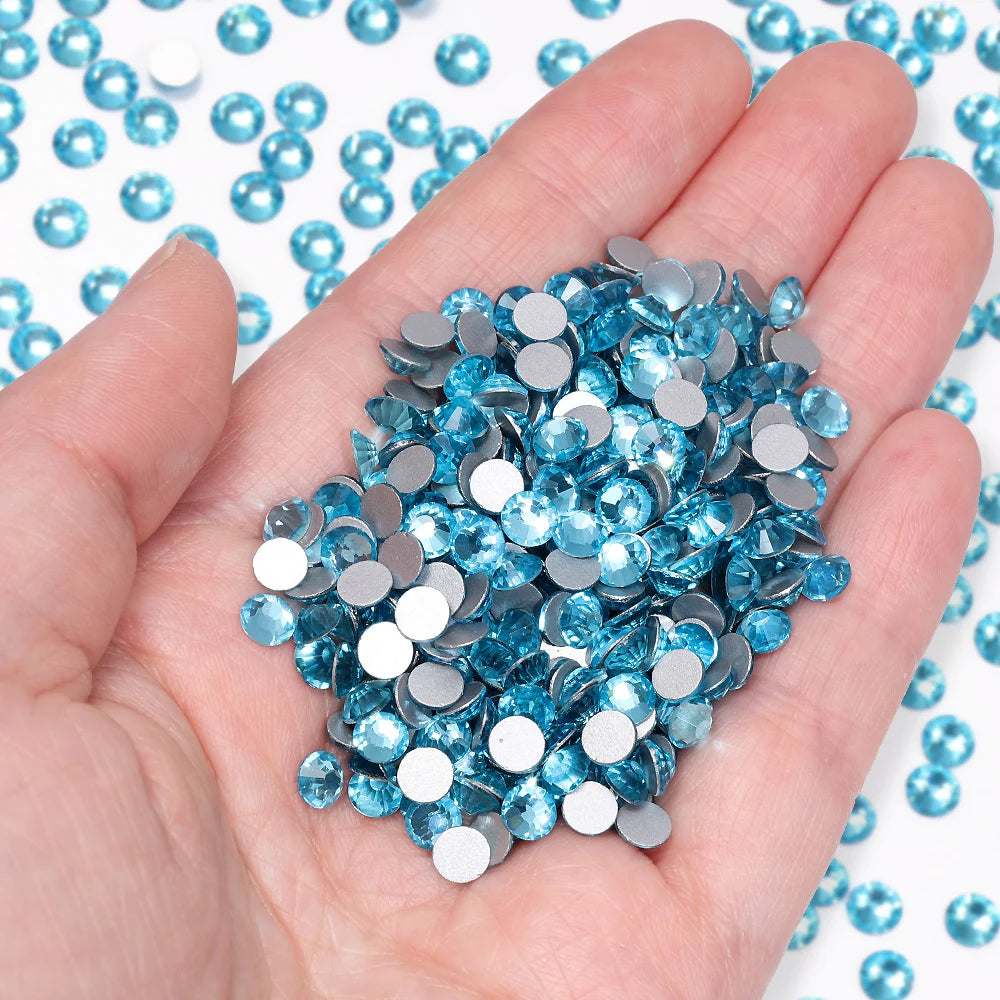 Wholesale 14400pcs/bag Non Hotfix Rhinestones SS6-SS30 Glass Crystal Flatback Regular Cut Rhinestones for Nails Art