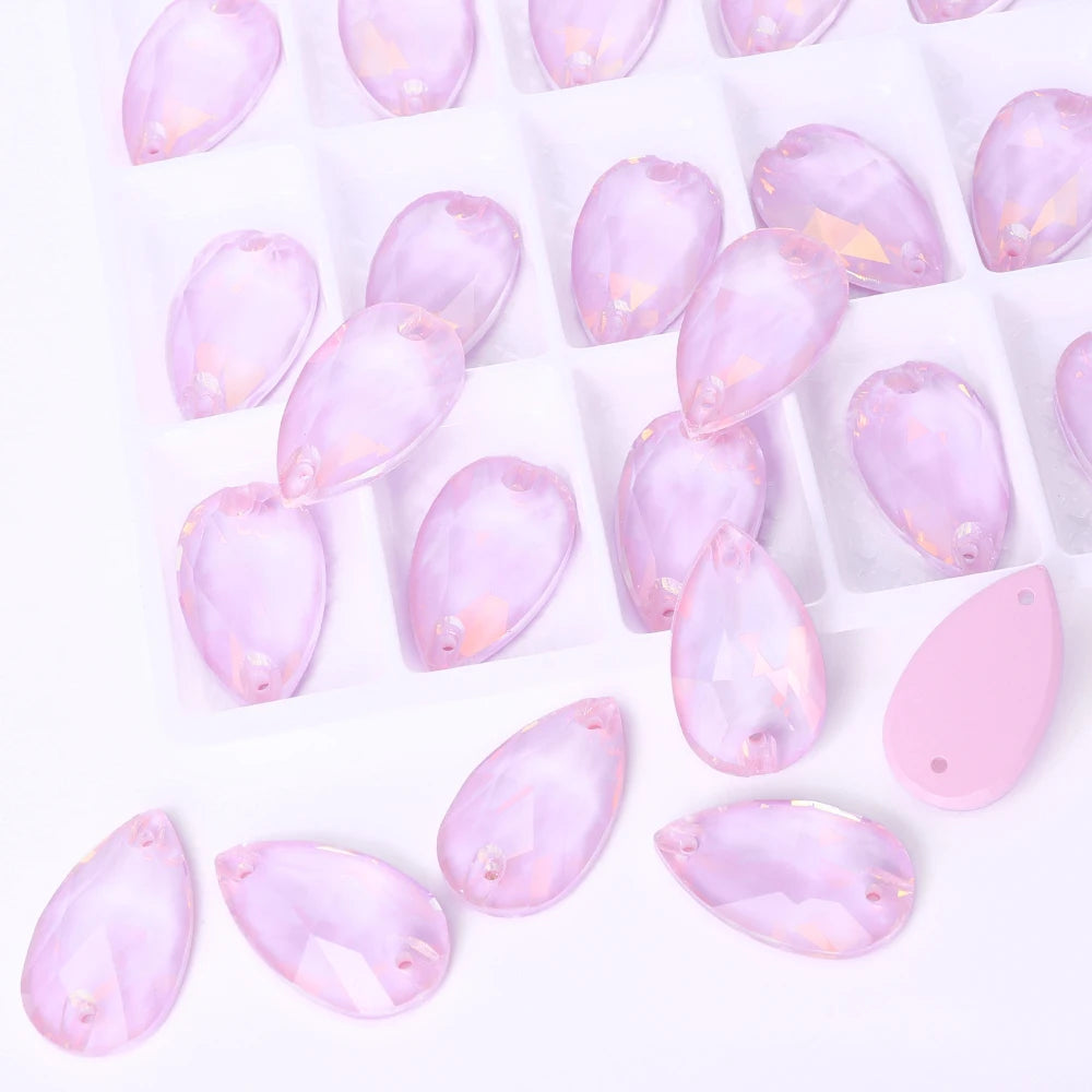 Wholesales Customize New Trend Drop  Shapes Colors Crystal Beads Sewing-On Rhinestones for Jewelry Clothes