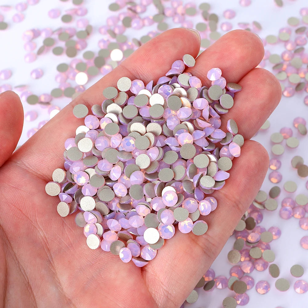 Top Quality 2088 Crystal Glass Rhinestones 16 Cut Facets Round Flatback Diamond Strass AB in Bulk Stones for Cloth Tumbler