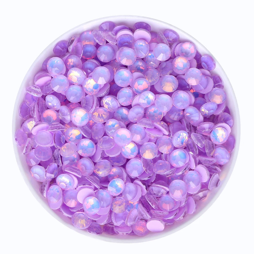 QIYI Hot Sale 3mm 4mm 5mm 6mm Crystal Mocha Opal  Clear Non Hotfix Glass Rhinestones Wholesale Trimmings for Nail Art