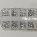 Small Size 3D Transparent Flat Bottomed Nail Rhinestone Jewelry Versatile Glass Diamond Decoration for Shoes Garments Bags Hats