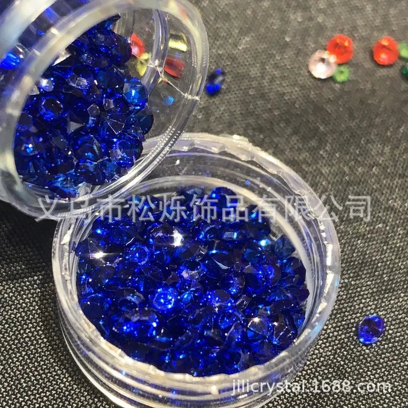 Wholesale Unique Gradient Coloured Plastic Resin Rhinestones Loose Beads for DIY Accessories Bulk Craft Materials