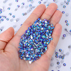 QIYI Wholesale Top Quality Non Hot Fix Strass Nail Stones Flatback Glass Crystal AB Rhinestone