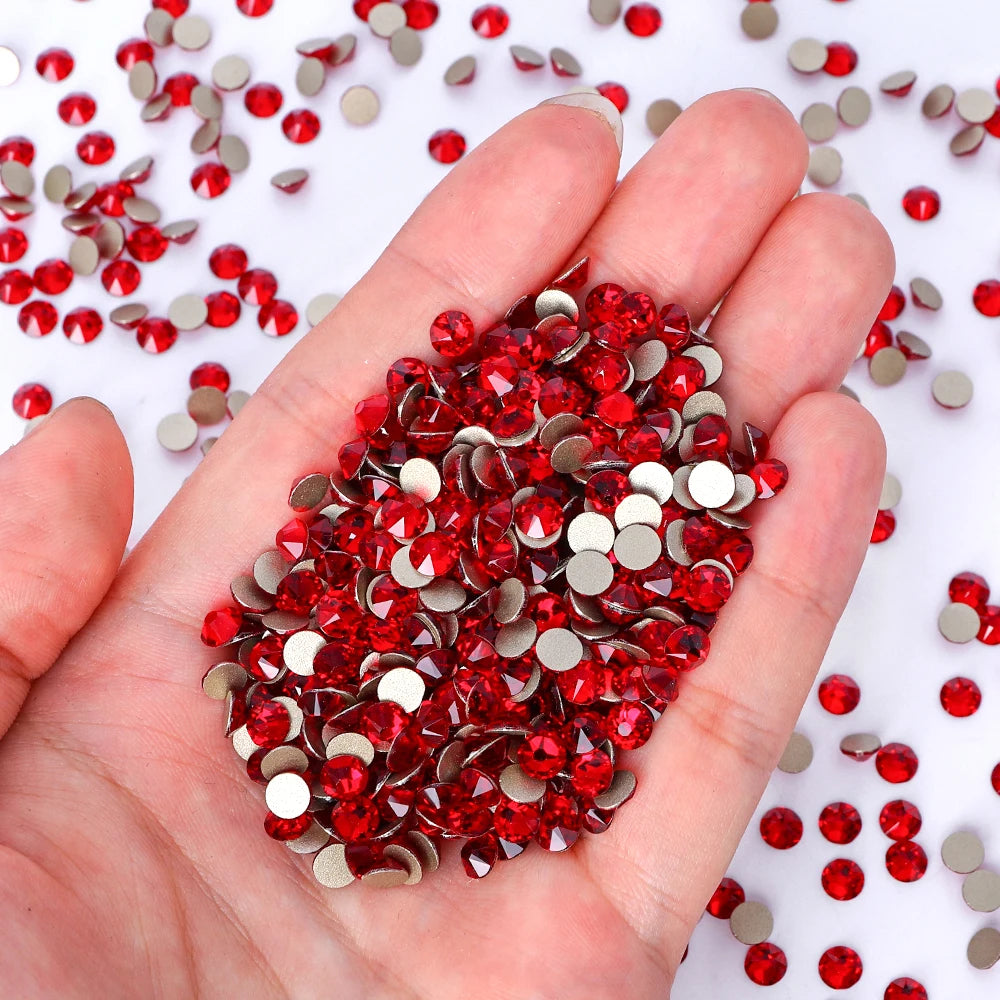 Top Quality 2088 Crystal Glass Rhinestones 16 Cut Facets Round Flatback Diamond Strass AB in Bulk Stones for Cloth Tumbler