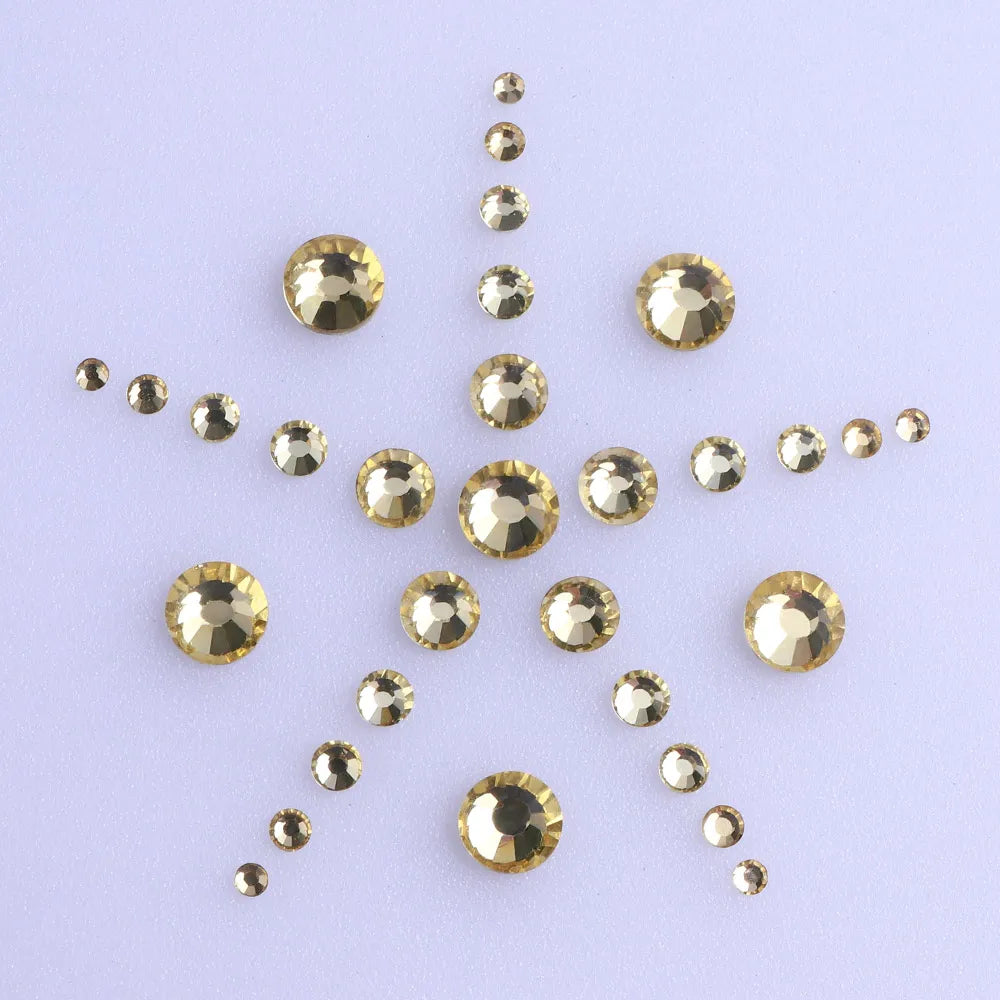 QIYI Wholesale Mixed Size Ss4-ss20 Bling Crystal Rhinestones Bulk for Decorative Nail Art Crafts