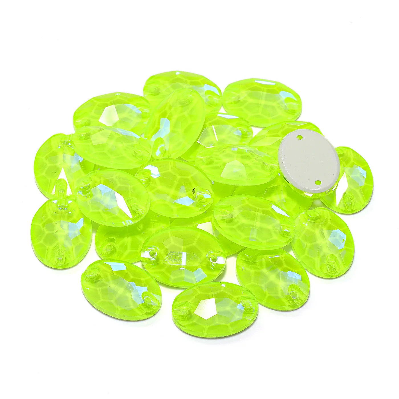 QIYI Oval Crystal Sew-on Rhinestones Flat Back K9 Glass Sew on Stones Garment Beads Clothing Sewing Accessories