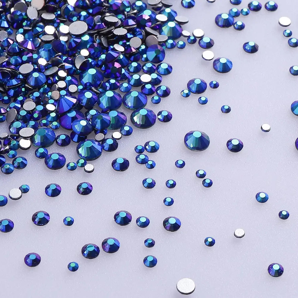 Wholesale High Quality Rhinestone Non Hotfix Bulk Transparent Crystal AB Glass Rhinestones Mixed Sizes