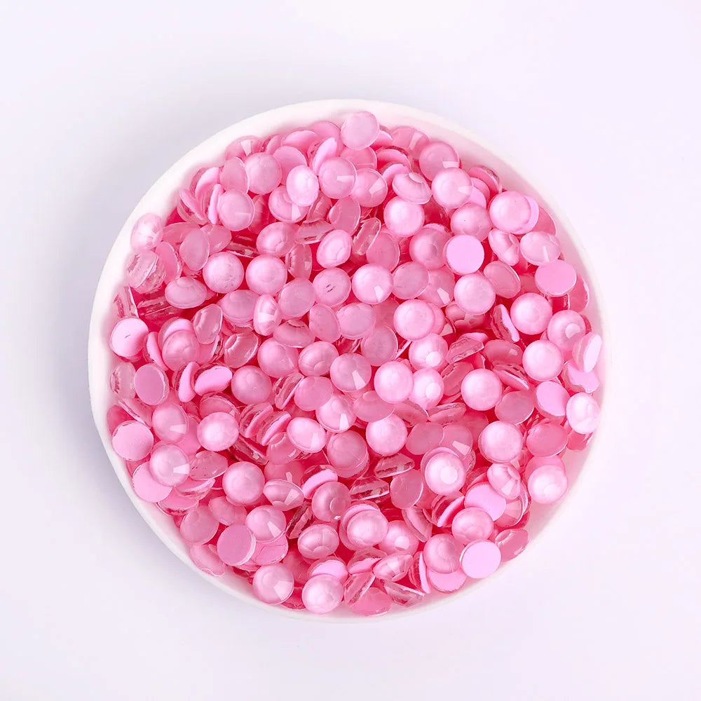 Factory Supply SS6-SS30 Neon Light Pink Glass Flatback Rhinestone 3D Charm Gems DIY Manicure Nail Art Decorations