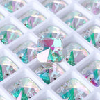 New Arrival Hot Selling Rivoli Square Shape Latest Fashion New Design Top Quality Flat Back Glass Sew-on Rhinestones (3201)