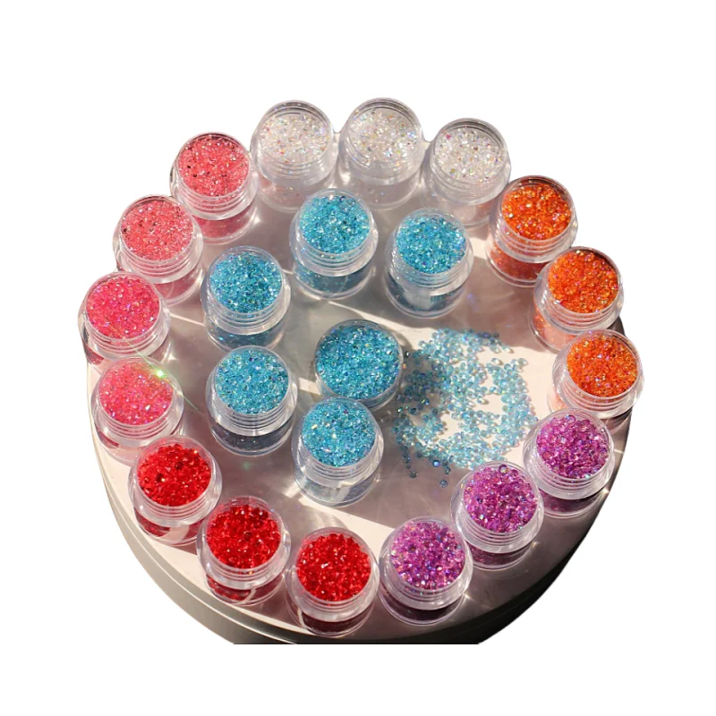 Wholesale Unique Gradient Coloured Plastic Resin Rhinestones Loose Beads for DIY Accessories Bulk Craft Materials
