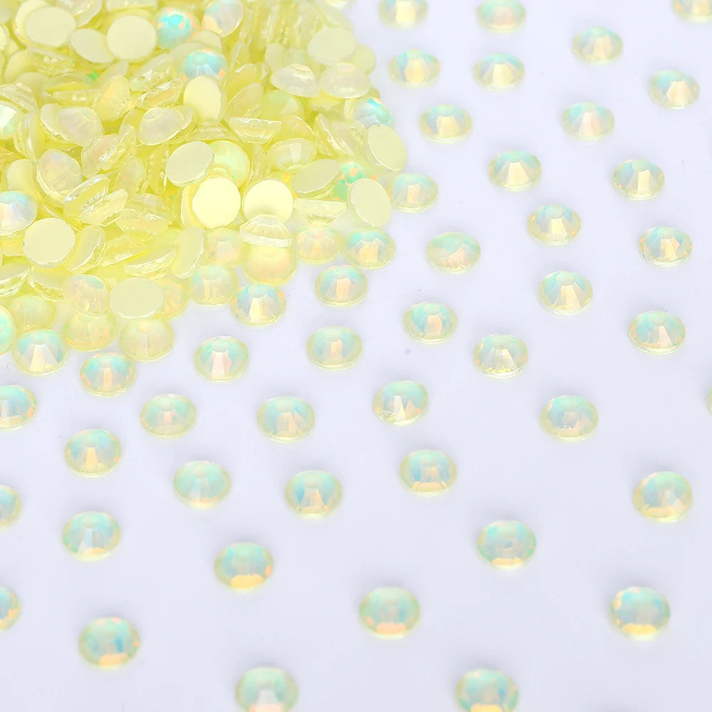 QIYI Wholesale Rhinestone Bulk Glitter Bling Diamond Mocha Opal Non Hotfix Glass Rhinestones Trimmings for Nail Crystals