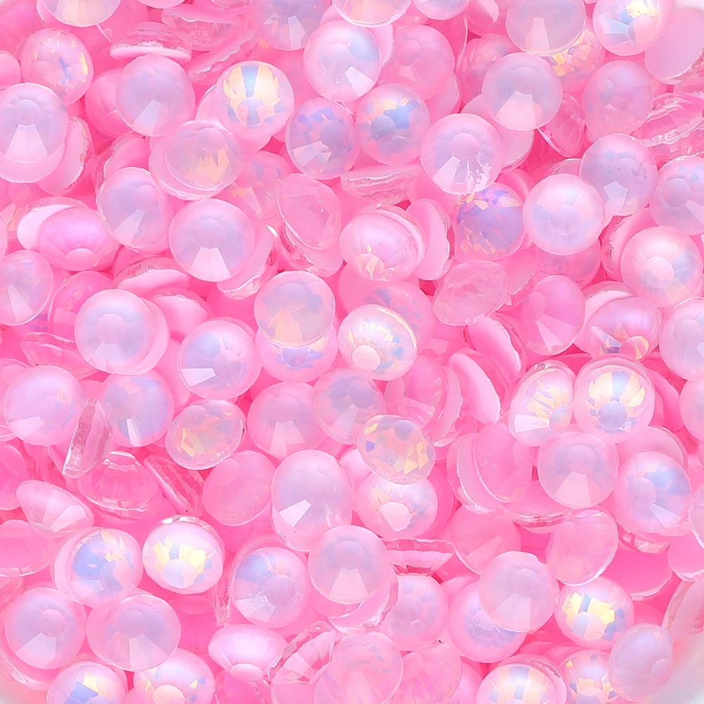 34Kinds Pink Color SS6-SS30 Crystal Rhinestones Bling Bling Glitter Glue on Rhinestones for Gymnastics Performance Clothing