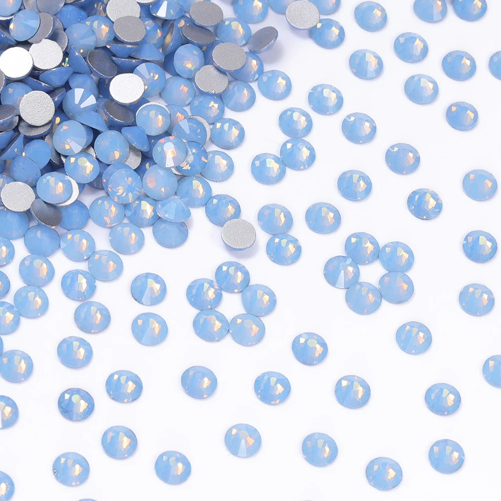Wholesale Rhinestones 100 Colors Ss06-ss34 Crystal Rhinestone Non Hotfix Flat Back for Top Decoration Accessories